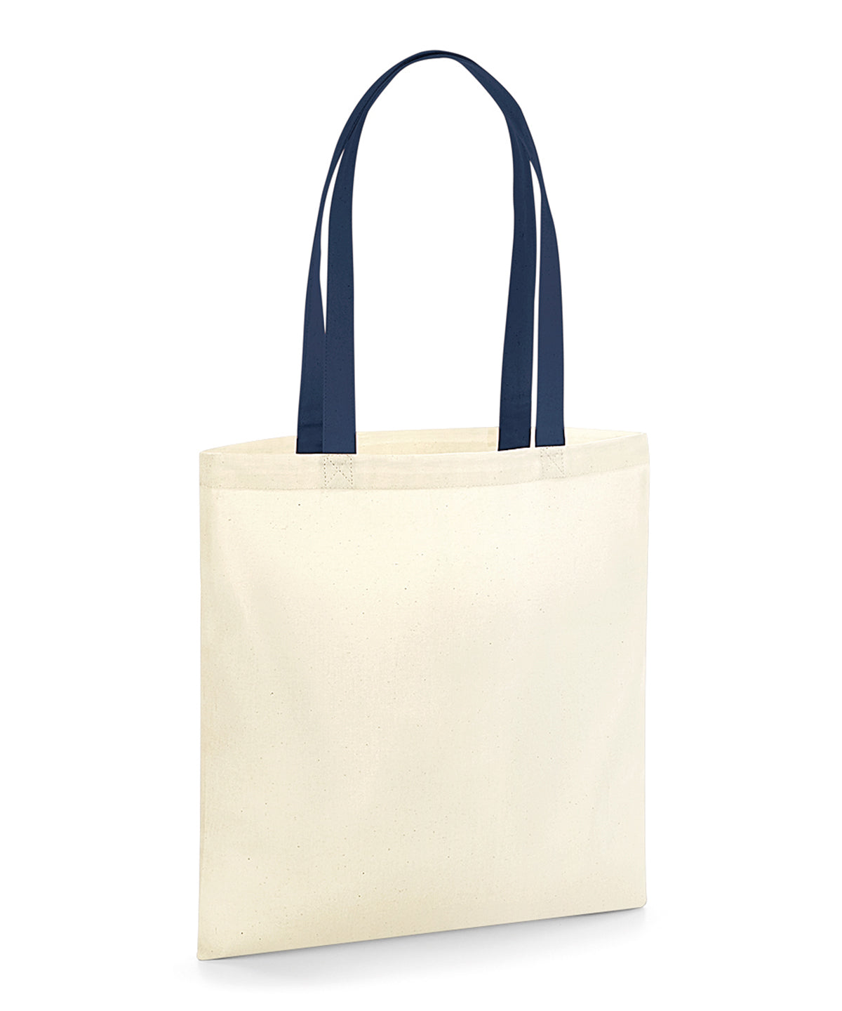 Westford Mill W801C EarthAware® organic bag for life - contrast handles in Natural/French Navy