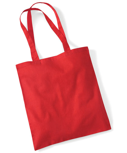 Westford Mill WM101 Bag for life - long handles in Bright Red