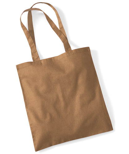 Westford Mill WM101 Bag for life - long handles in Caramel