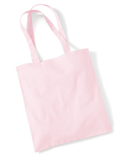 Westford Mill WM101 Bag for life - long handles in Pastel Pink