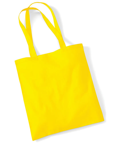 Westford Mill WM101 Bag for life - long handles in Yellow