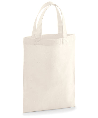 Westford Mill WM103 Cotton party bag for life in Natural
