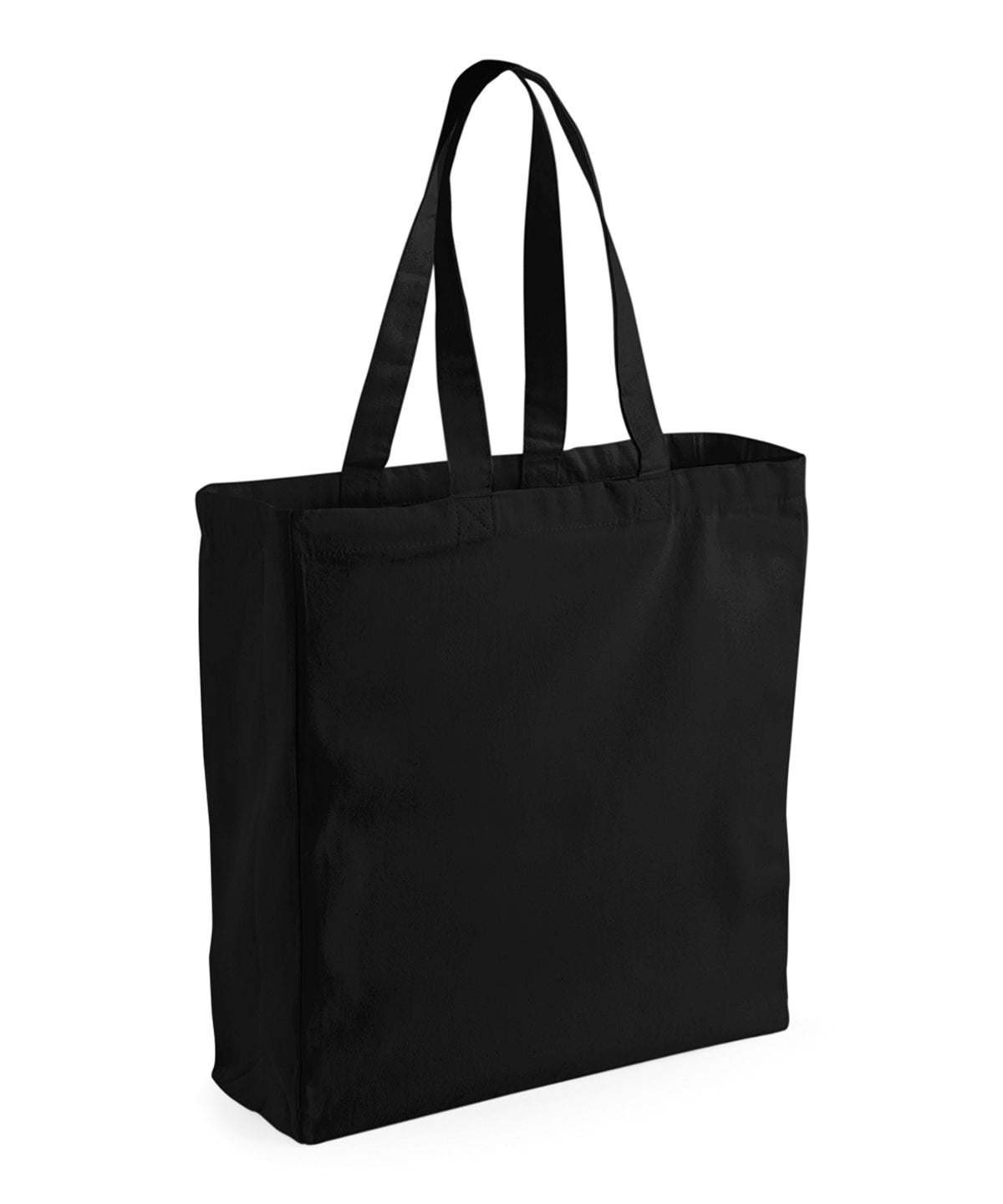 Westford Mill WM108 Canvas classic shopper in Black