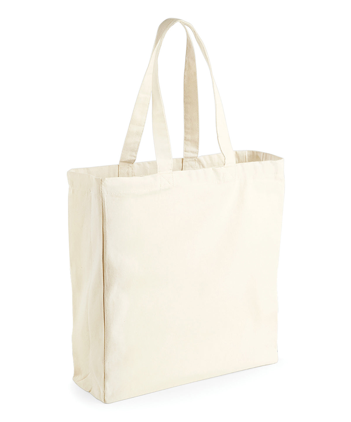 Westford Mill WM108 Canvas classic shopper in Natural