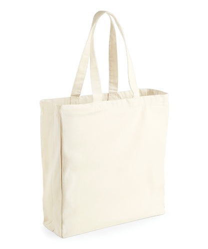 Westford Mill WM108 Canvas classic shopper in Natural