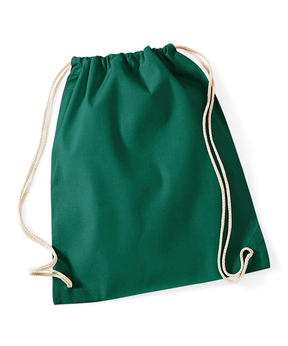 Westford Mill WM110 Cotton gymsac in Bottle Green
