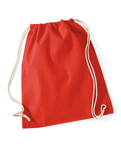 Westford Mill WM110 Cotton gymsac in Bright Red