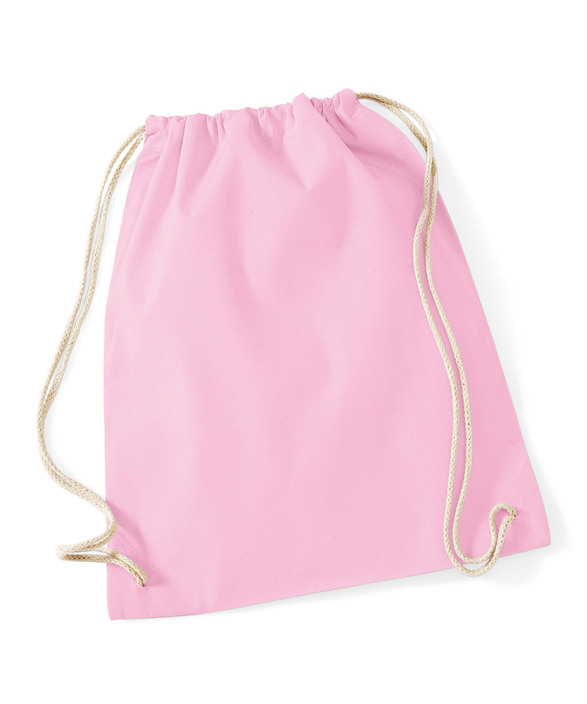 Westford Mill WM110 Cotton gymsac in Classic Pink/White