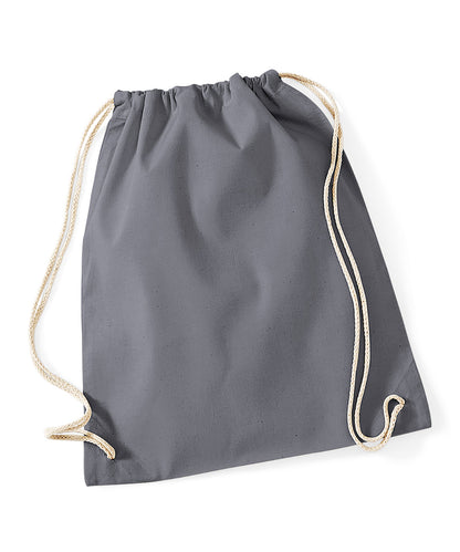 Westford Mill WM110 Cotton gymsac in Graphite Grey