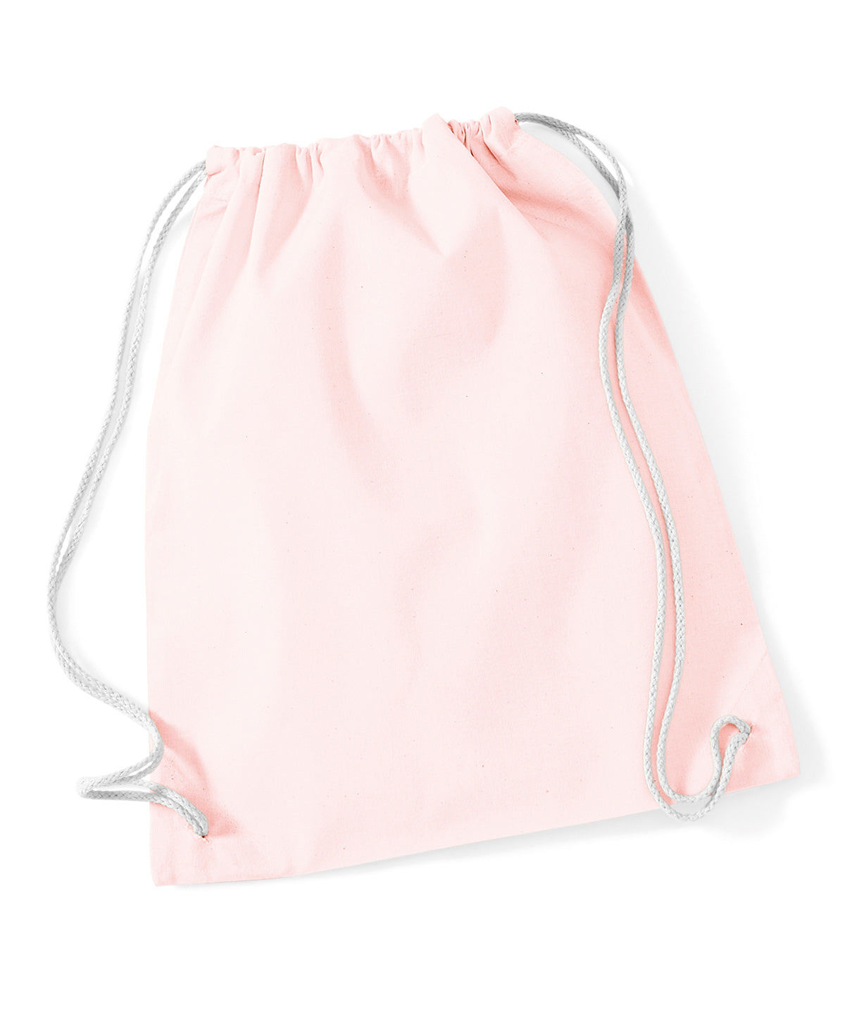Westford Mill WM110 Cotton gymsac in Pastel Pink/White
