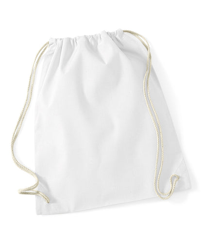 Westford Mill WM110 Cotton gymsac in White
