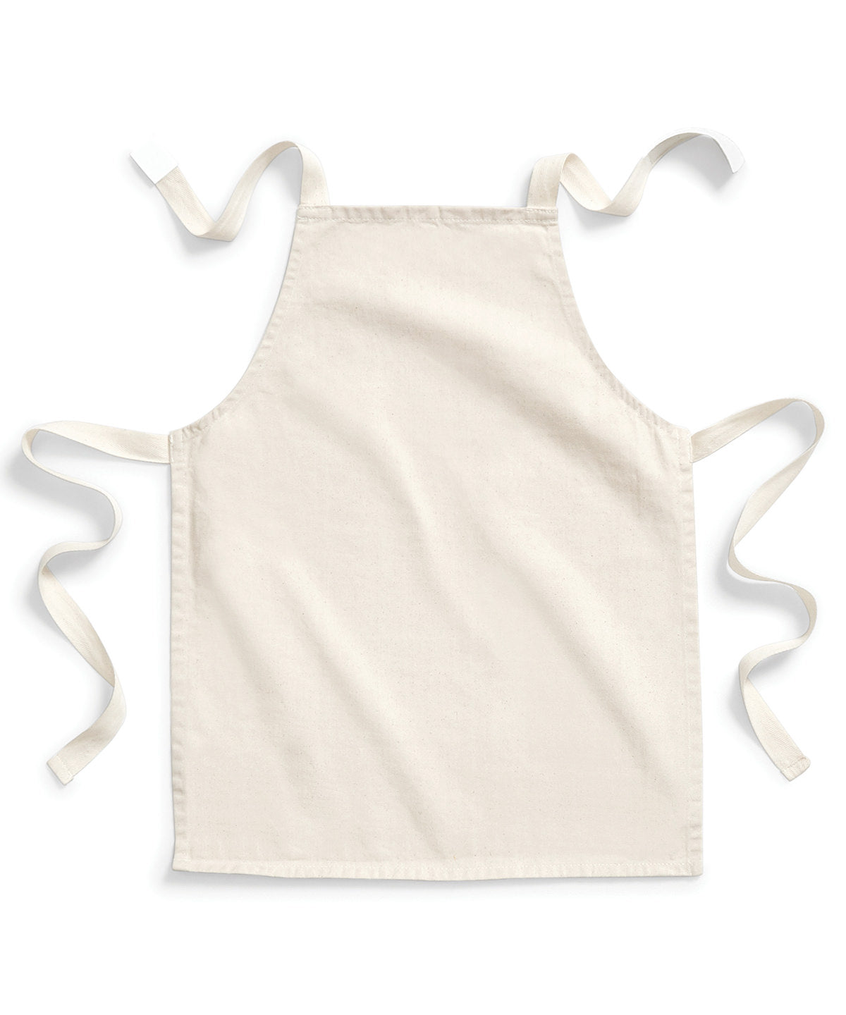 Westford Mill WM362 Fairtrade cotton junior craft apron in Natural