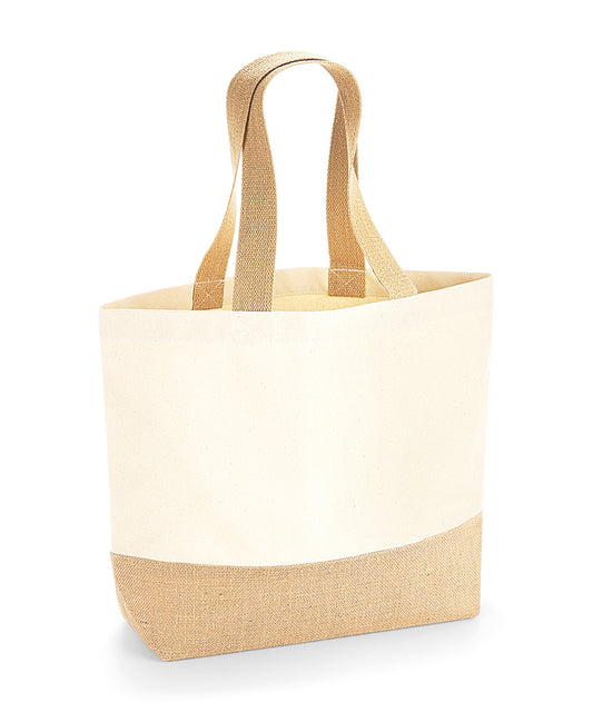Westford Mill WM451 Jute base canvas tote in Natural