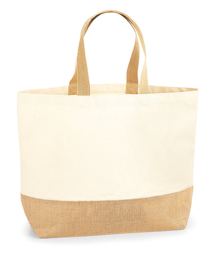 Westford Mill WM452 Jute base canvas tote XL in Natural