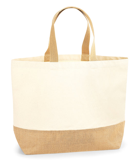 Westford Mill WM452 Jute base canvas tote XL in Natural