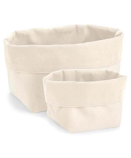 Westford Mill WM572 Reversible canvas organiser in Natural
