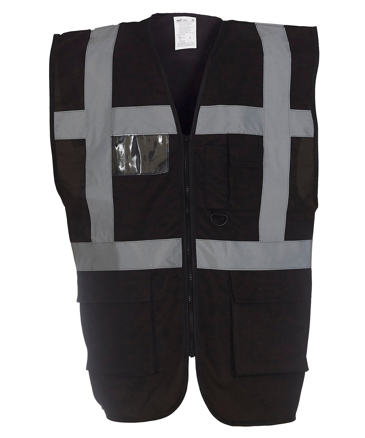 Yoko YK002 Multifunctional executive hi-vis waistcoat (HVW801) in Black*