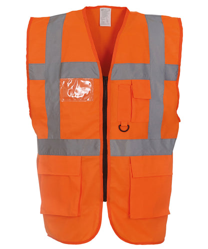 Yoko YK002 Multifunctional executive hi-vis waistcoat (HVW801) in Orange*