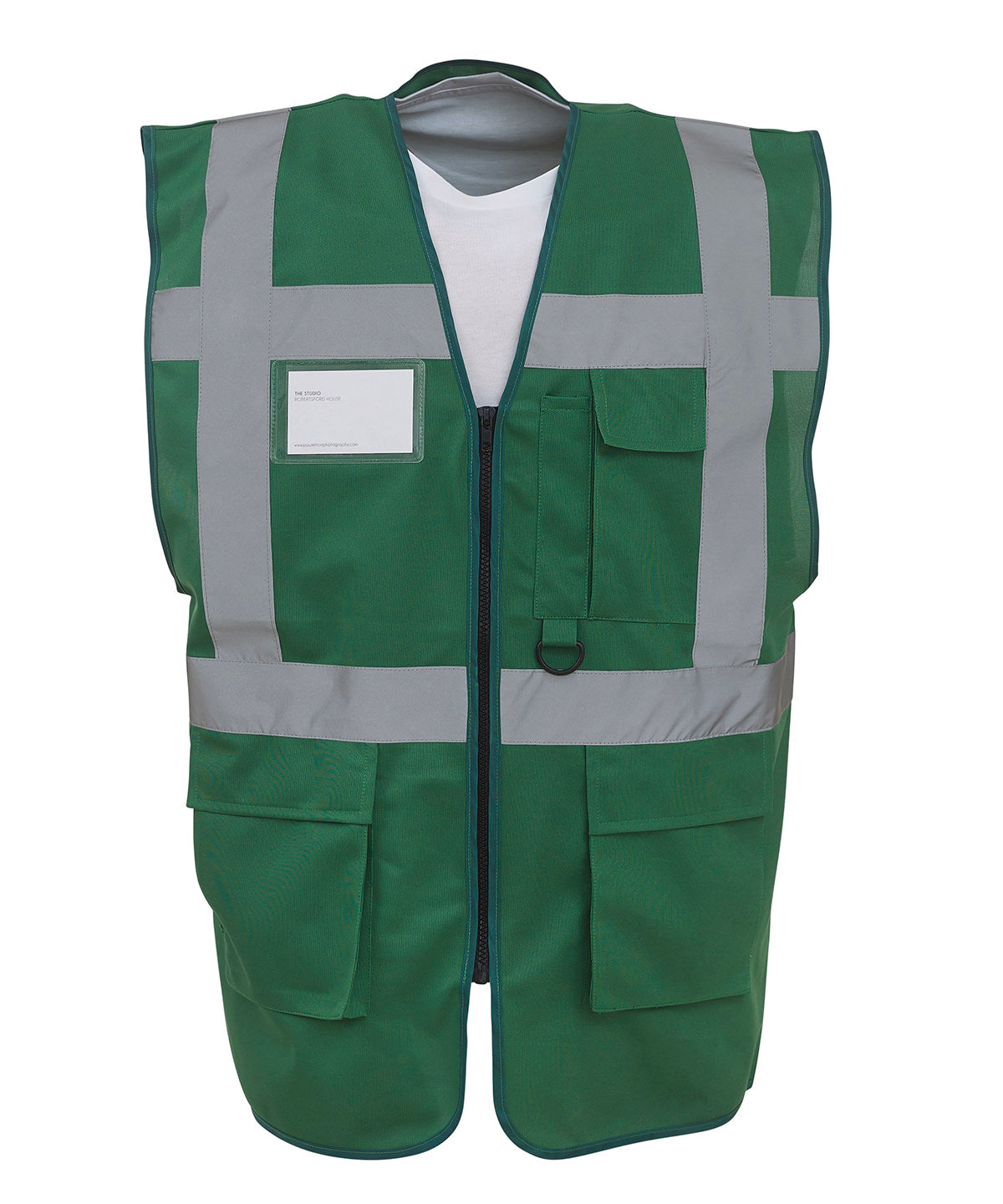Yoko YK002 Multifunctional executive hi-vis waistcoat (HVW801) in Paramedic Green