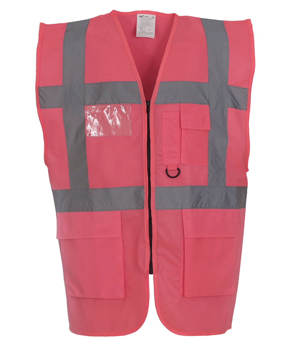 Yoko YK002 Multifunctional executive hi-vis waistcoat (HVW801) in Pink