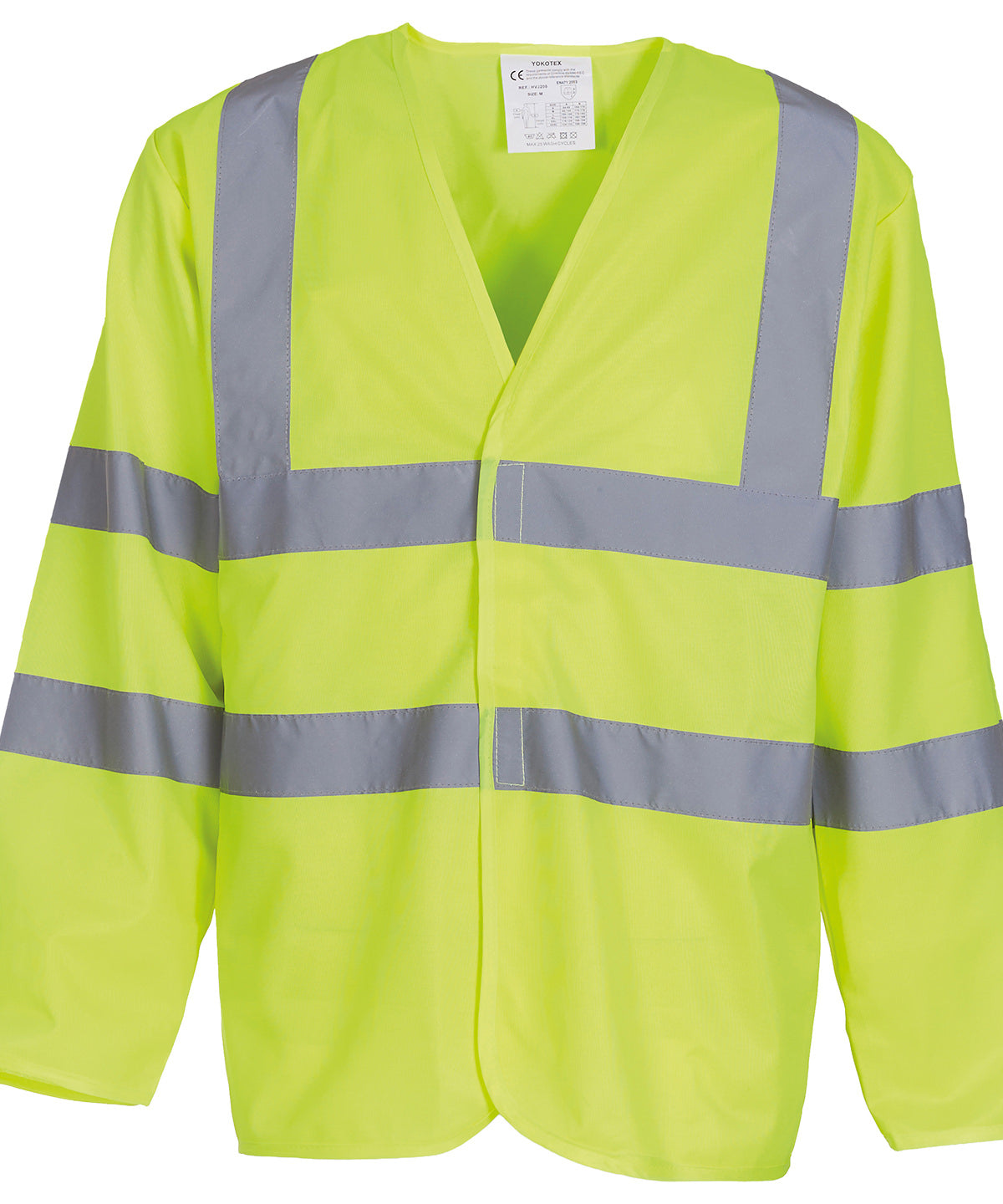 Yoko YK007 Hi-vis long sleeve waistcoat (HVJ200) in Yellow