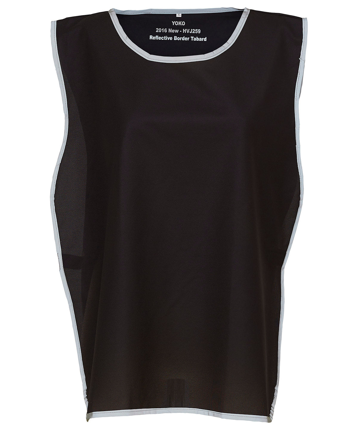 Yoko YK009 Hi-vis reflective border tabard (HVJ259) in Black