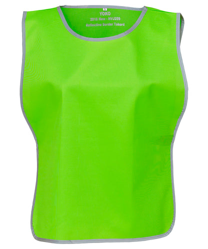 Yoko YK009 Hi-vis reflective border tabard (HVJ259) in Lime