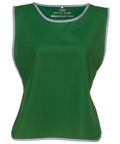 Yoko YK009 Hi-vis reflective border tabard (HVJ259) in Paramedic Green