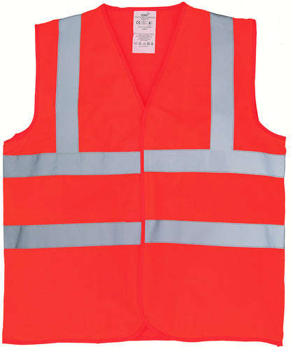 Yoko YK016 Flame-retardant hi-vis sleeveless waistcoat (HVW100FR) in Orange