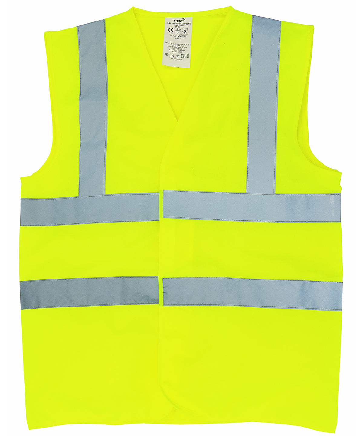Yoko YK016 Flame-retardant hi-vis sleeveless waistcoat (HVW100FR) in Yellow