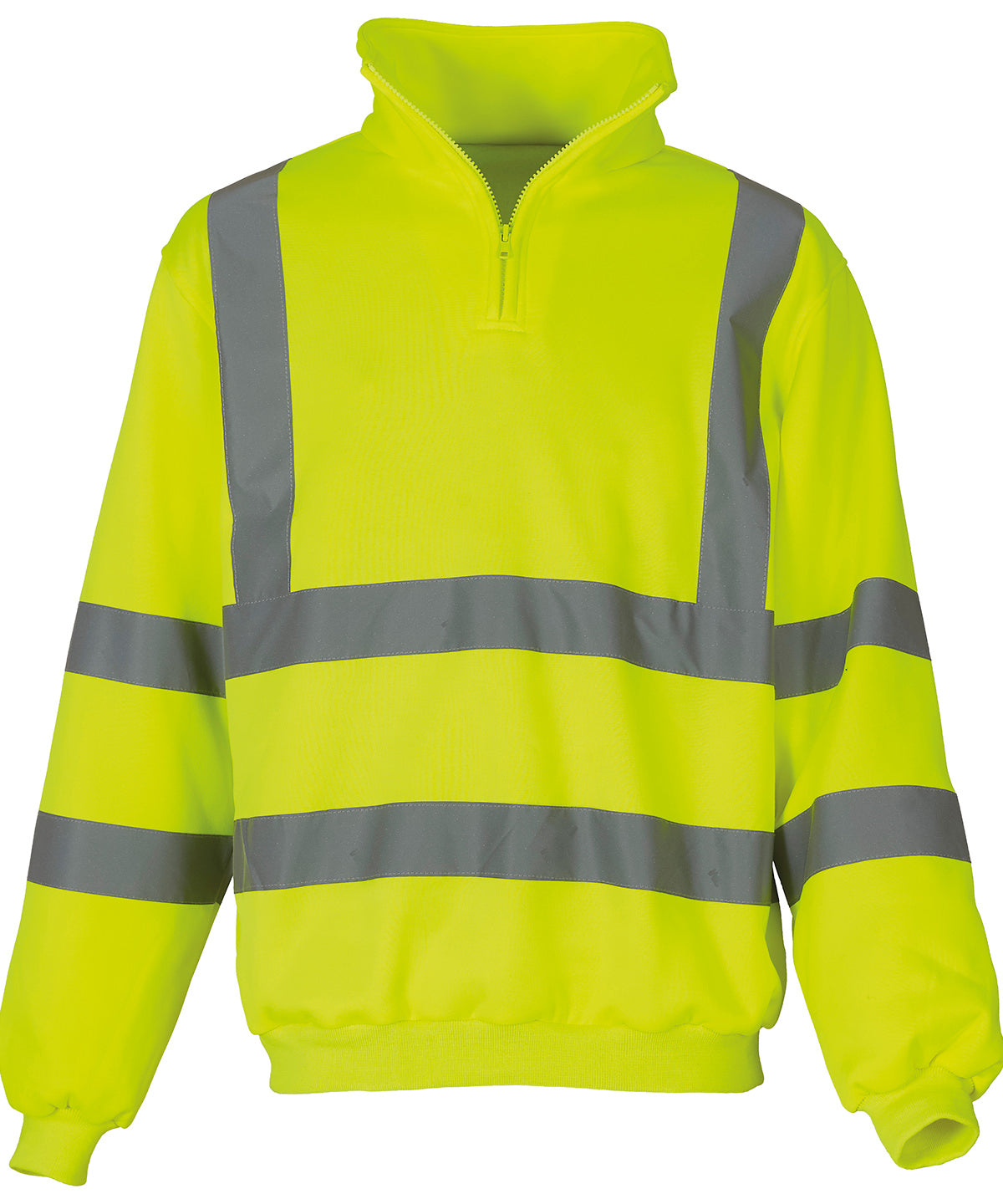 Yoko YK031 Hi-vis ¼ zip sweatshirt (HVK06) in Yellow