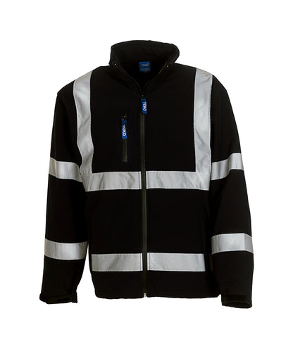 Yoko YK040 Hi-vis softshell jacket (HVK09) in Black