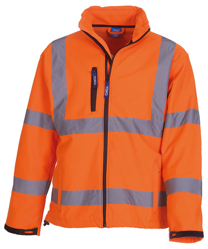 Yoko YK040 Hi-vis softshell jacket (HVK09) in Orange