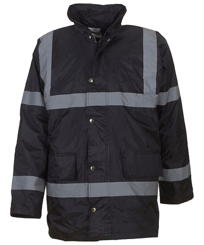Yoko YK046 Hi-vis security jacket (HVP301) in Black