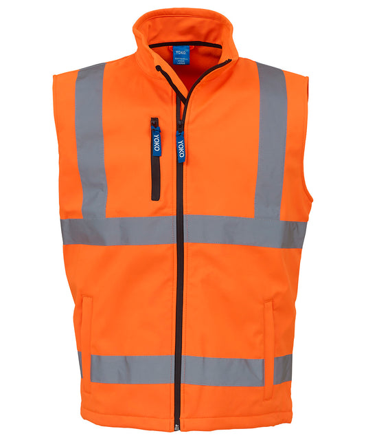 Yoko YK050 Hi-vis softshell gilet (HV006) in Orange