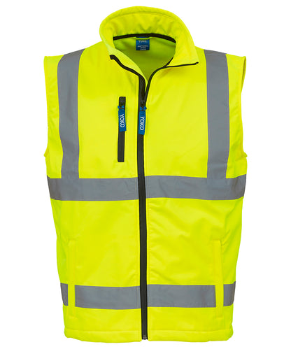 Yoko YK050 Hi-vis softshell gilet (HV006) in Yellow