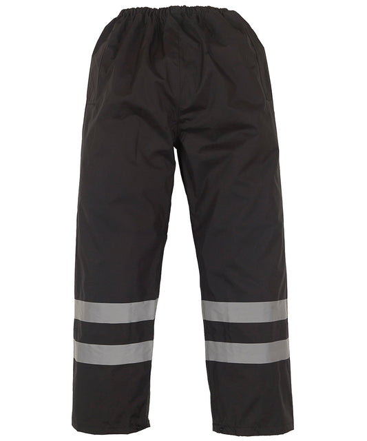 Yoko YK070 Hi-vis waterproof overtrousers (HVS461) in Black