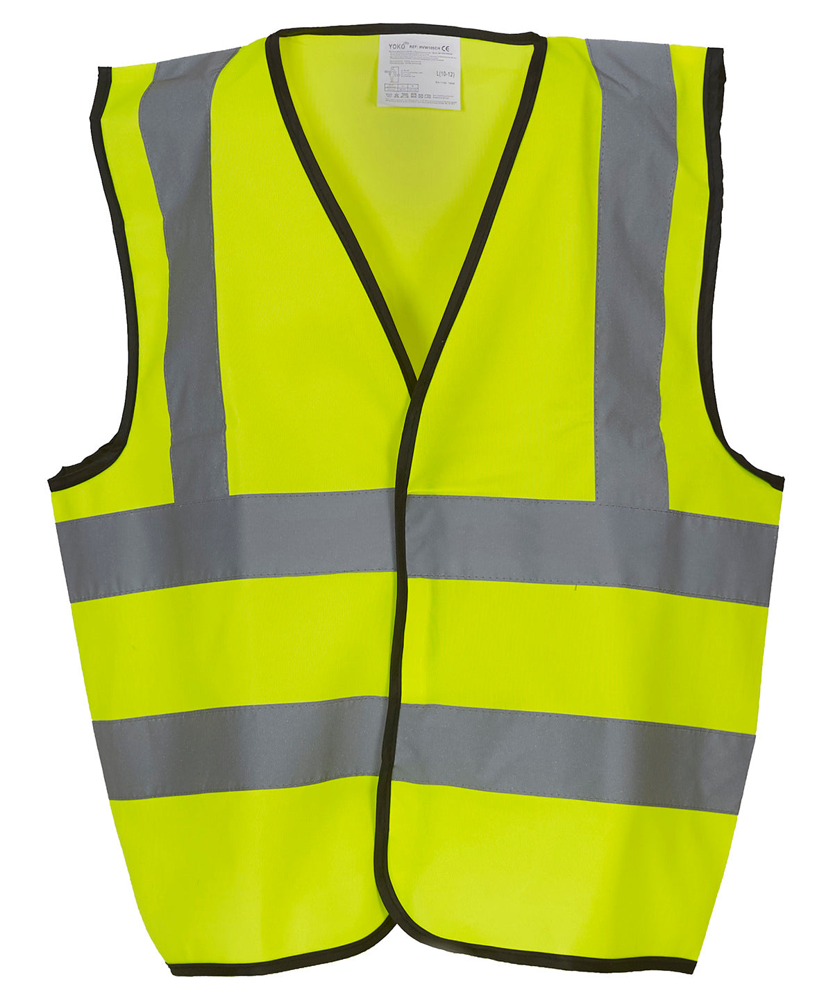 Yoko YK100 Kids hi-vis 2 b&b waistcoat (HVW100CH) in Yellow