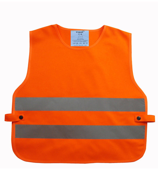 Yoko YK101 Kids hi-vis 2-band tabard (HVS269CH) in Orange