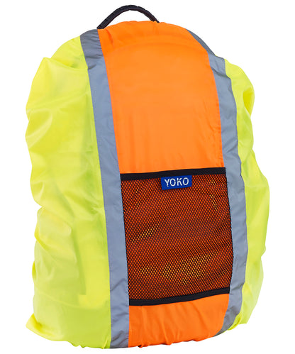 Yoko YK152 Hi-vis rucksack cover (HVW068) in Yellow/Orange