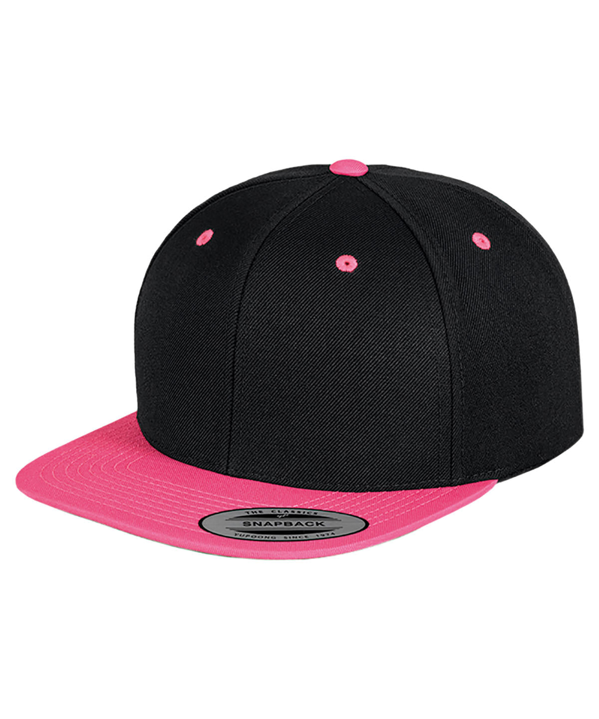 Flexfit by Yupoong YP002 The classic snapback 2-tone (6089MT) in Black/Neon Pink