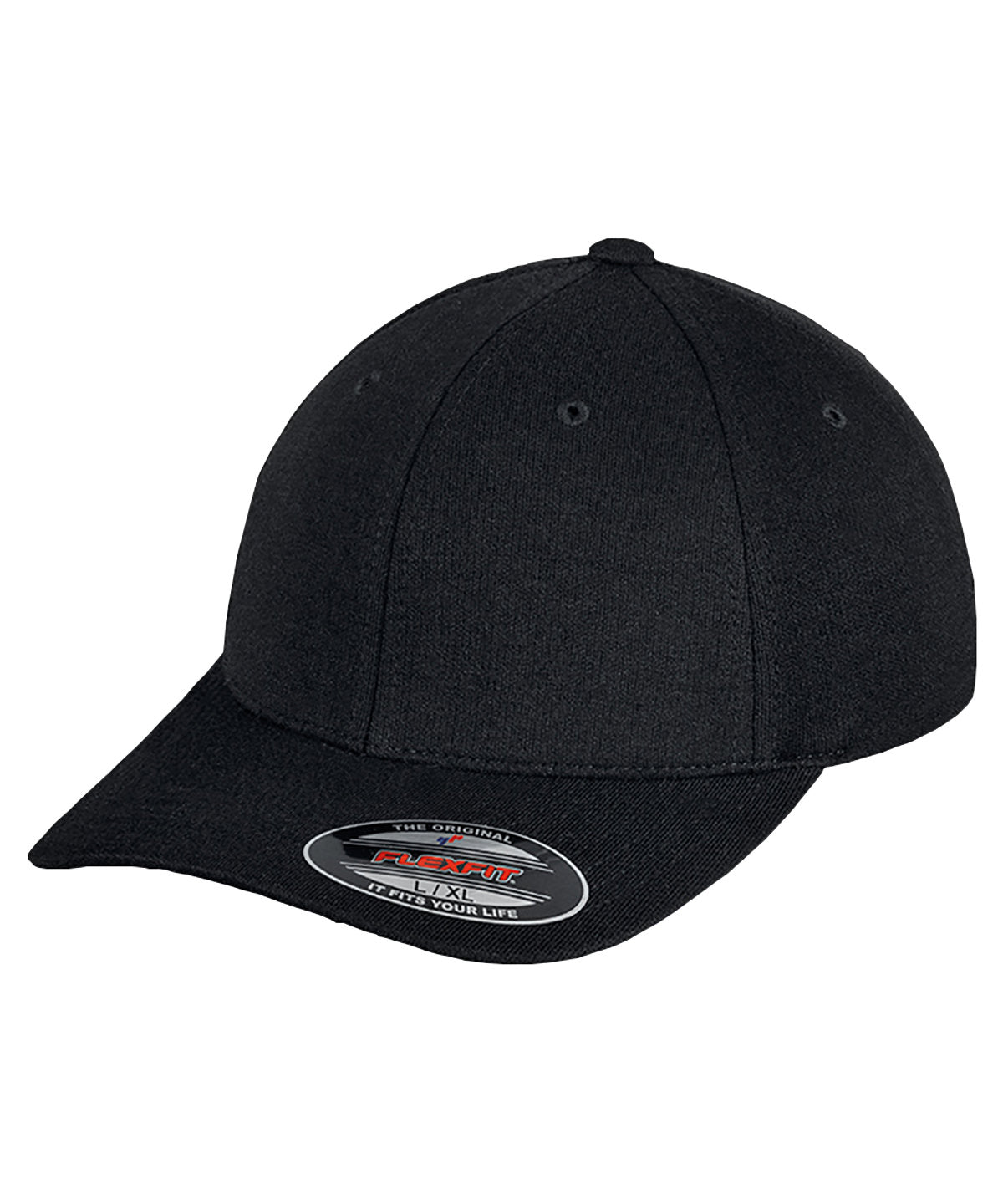 Flexfit by Yupoong YP006 Flexfit double Jersey cap (6778) in Black