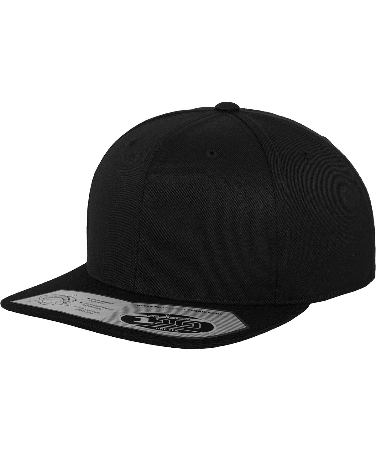Flexfit by Yupoong YP020 110 fitted snapback (110) in Black