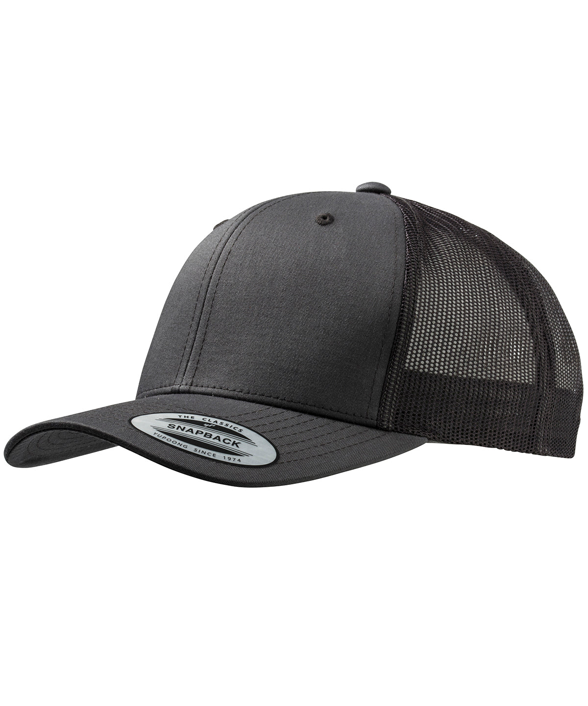 Flexfit by Yupoong YP023 Retro trucker cap (6606) in Dark Grey/Dark Grey