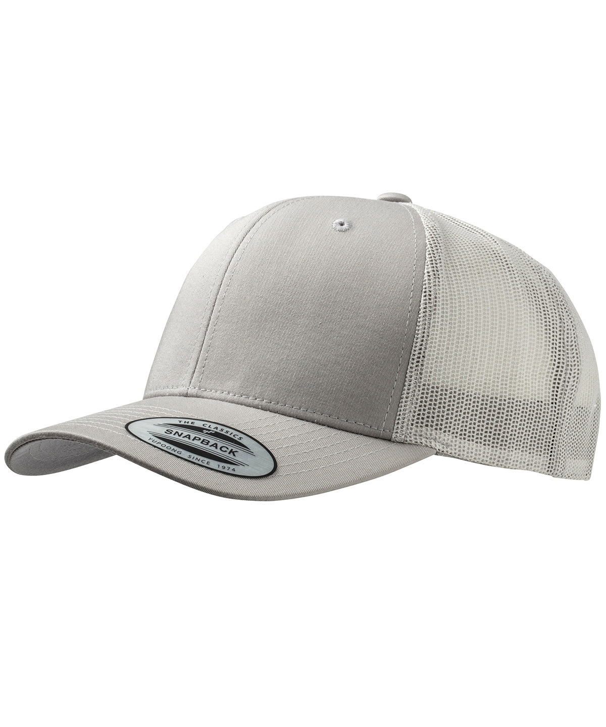 Flexfit by Yupoong YP023 Retro trucker cap (6606) in Silver/Silver