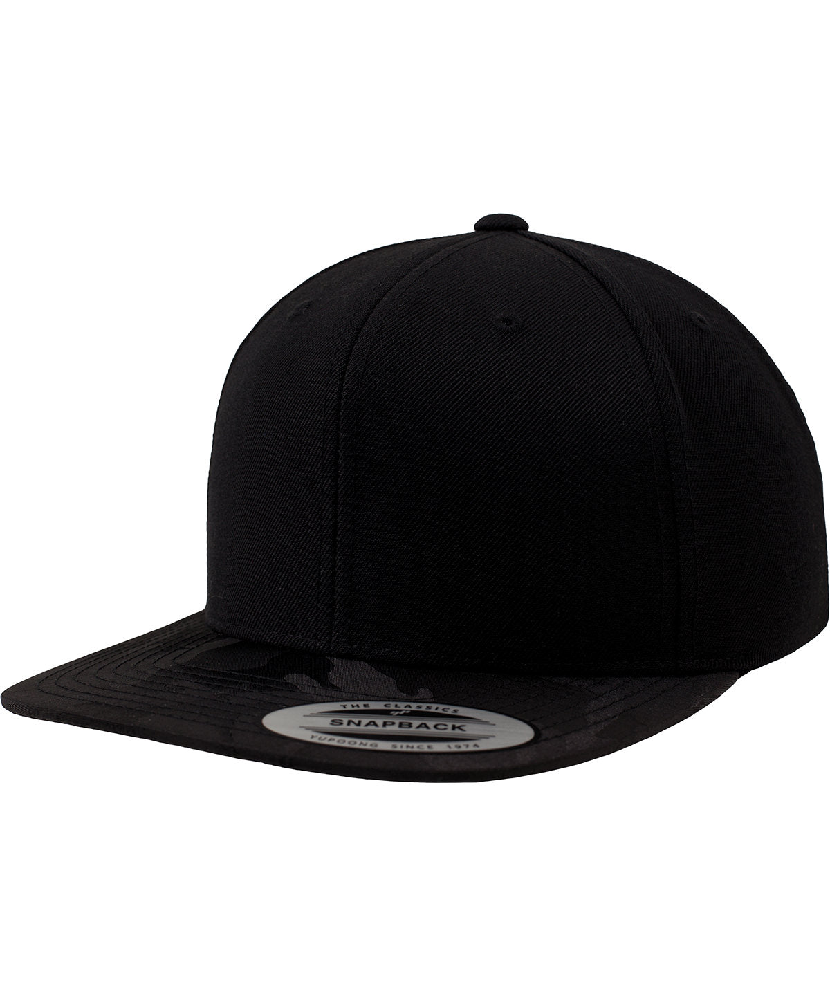 Flexfit by Yupoong YP025 Camo visor snapback (6089CV) in Black Camo