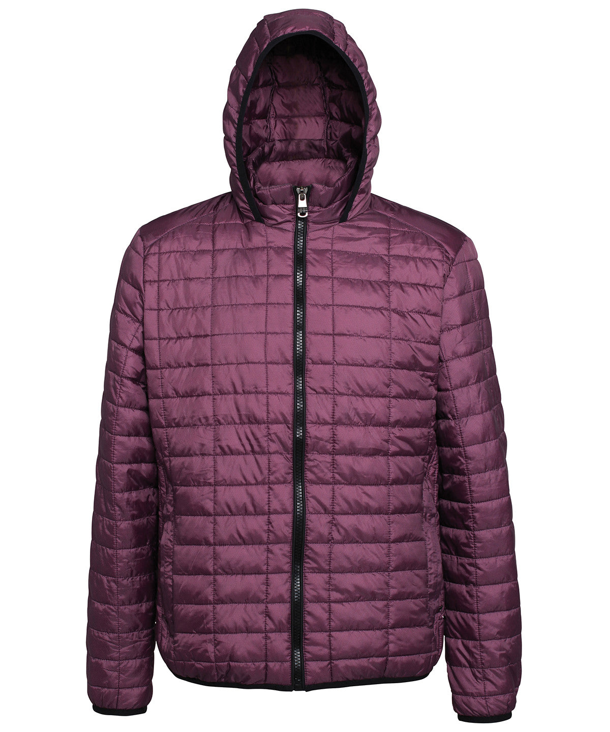 2786 TS023 Honeycomb hooded jacket in Mulberry