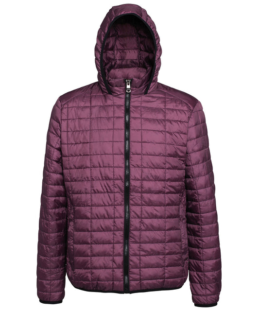 2786 TS023 Honeycomb hooded jacket in Mulberry