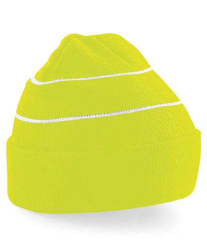 Beechfield BC042 Enhanced-viz beanie in Yellow (Fluorescent)