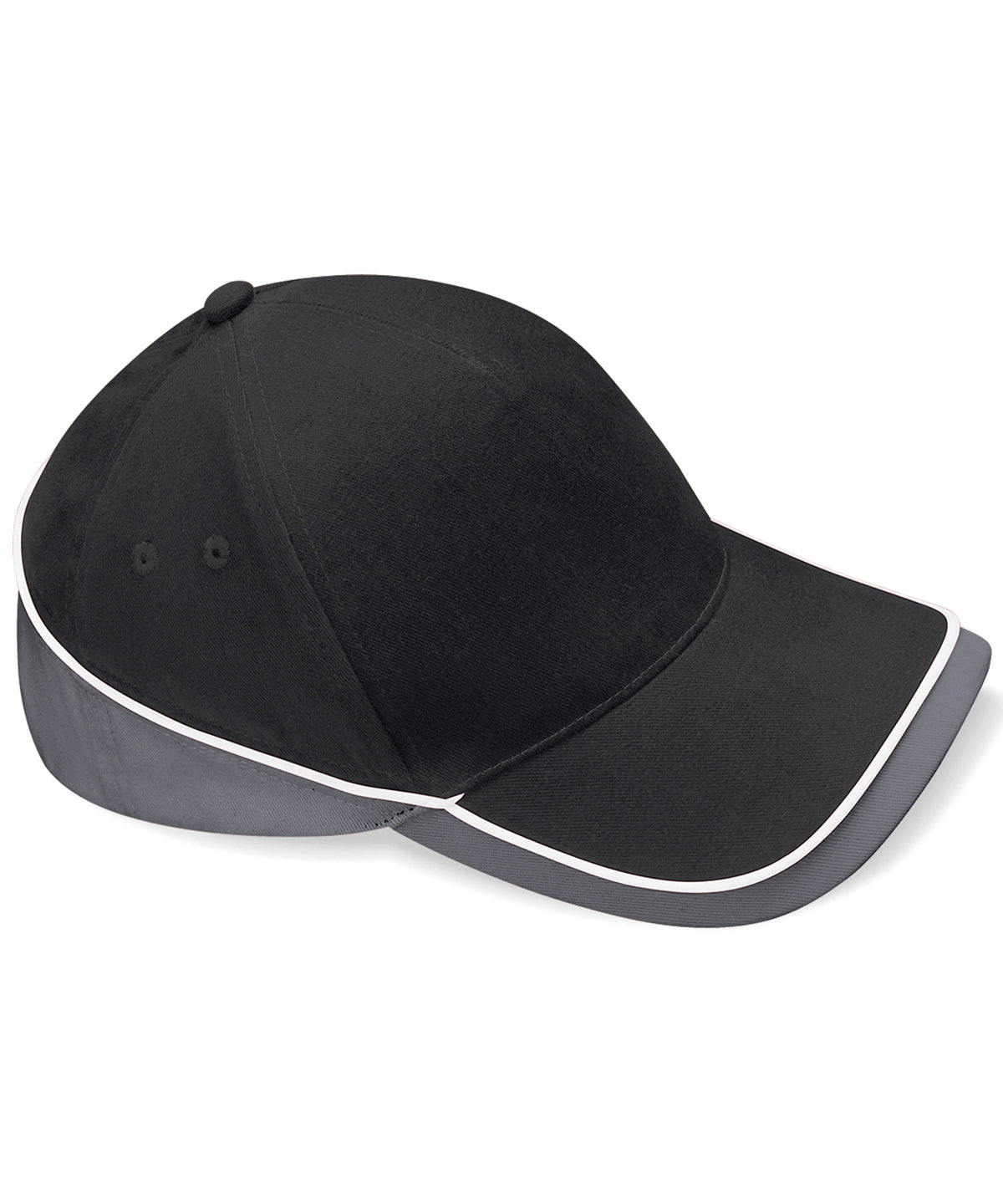 Beechfield BC171 Teamwear competition cap in Black/Graphite Grey